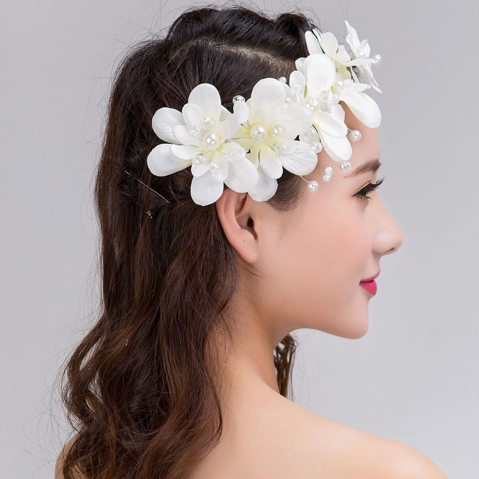 Floral Headband Garlands Festival Elegant Girls Women Hair Accessories for Bride Bridesmaid Princess Costume