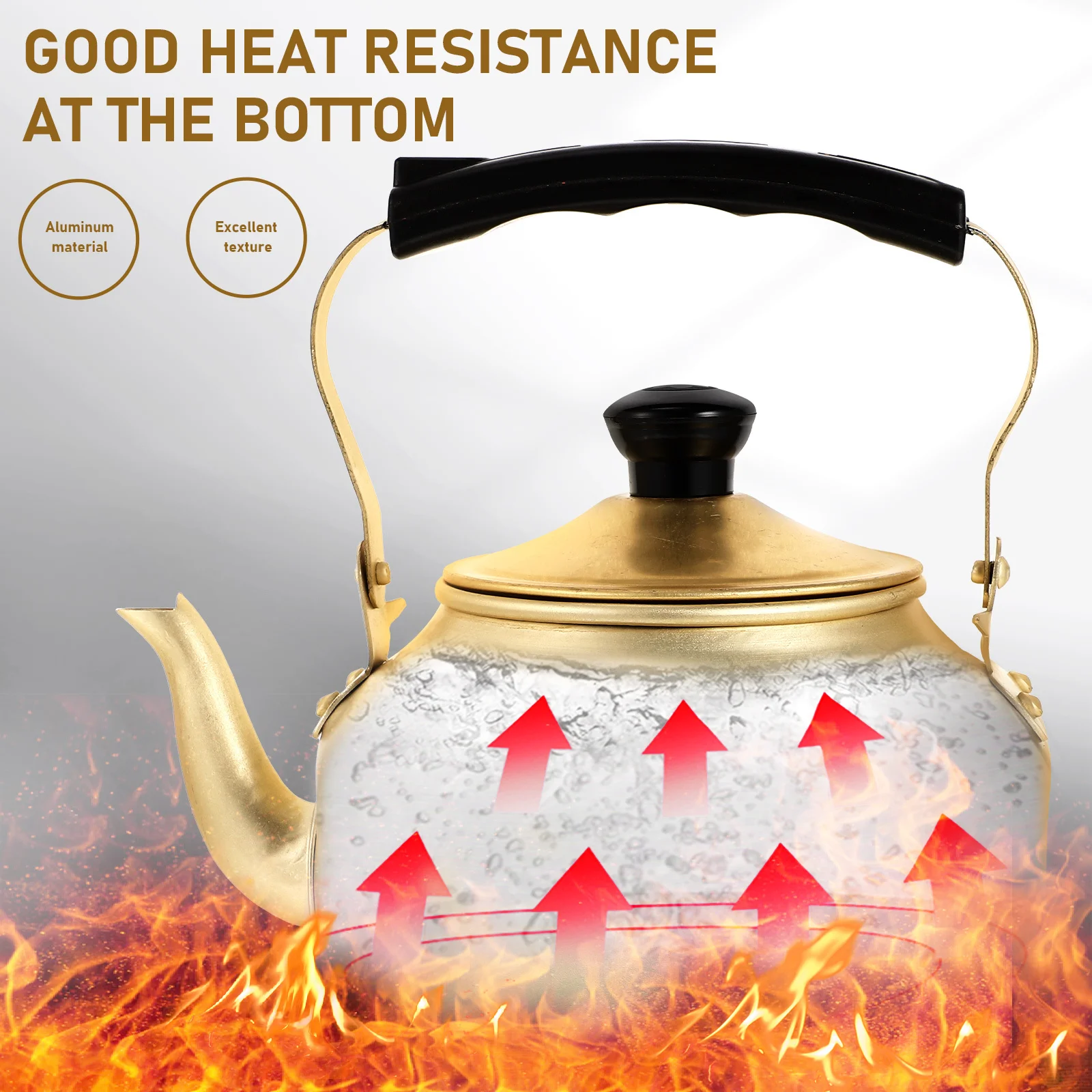 

Tea Kettle Large Restaurant Teapot Capacity Heat Resistant Stovetop Water Boiling Pot For Kitchen Household