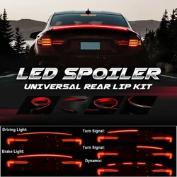 Dynamic LED Spoiler Universal Rear Trunk Spoiler Roof Wing Turn Signal Light For Bmw/Audi/Peugeot/Tesla/VW/Mazda/Passat Body Kit