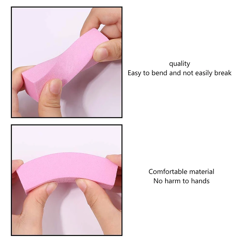 5/10Pcs Pink Buffing Sanding Files Block Pedicure Manicure Care Sponge Nail Art Buffer Grindig Polishing No Hurt Nail Art Tools