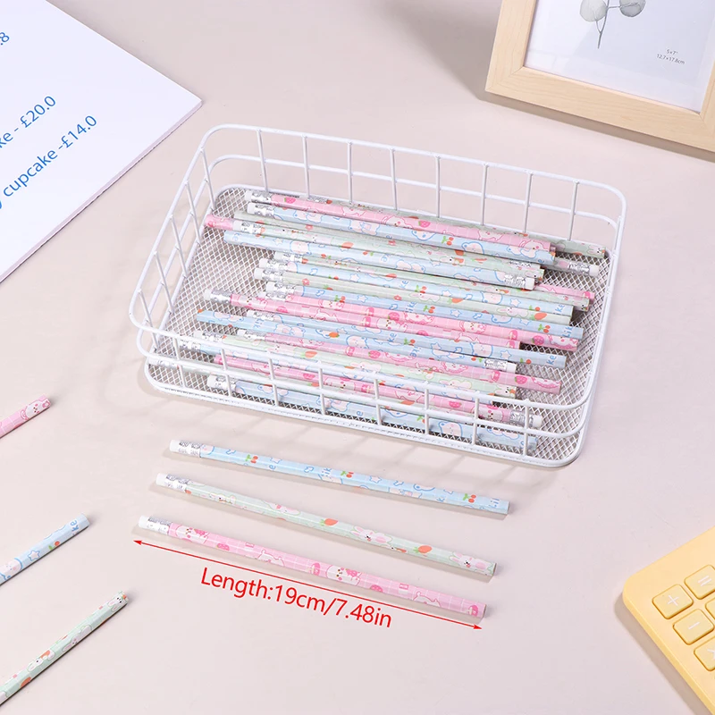 귀여운 만화 나무 연필, HB 연필 스케치, 그림 문구, 학생 학교 사무용품, 상자당 10 개