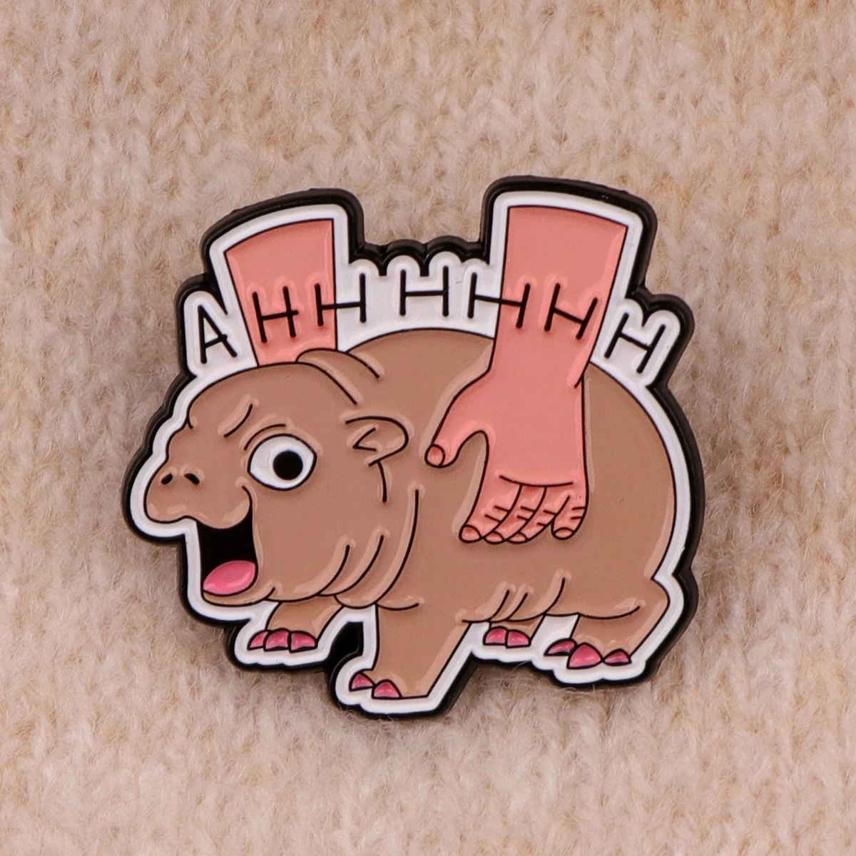 Cartoon Hippopotamus Enamel Pin Brooches on Clothes Badge Bag Clothes Lapel Woman Men Jewelry Gift