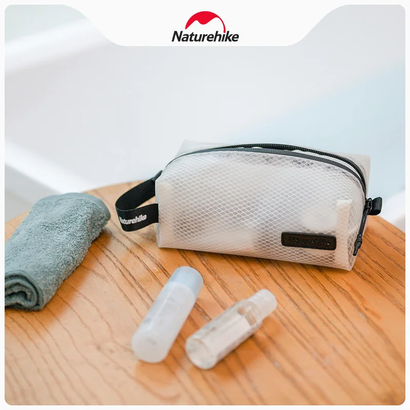 Natureifa-Trousse de toilette carrée en TPU, sac de rangement extérieur, trousse de maquillage anti-éclaboussures, sac de rangement de natation