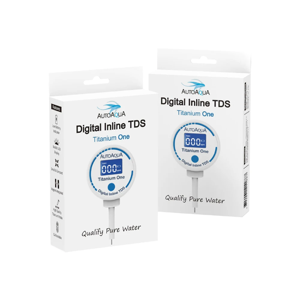 

AUTOAQUA TDS-100 Titanium Digital Inline Meter Aquarium Test Monitor Qualify Pure Water