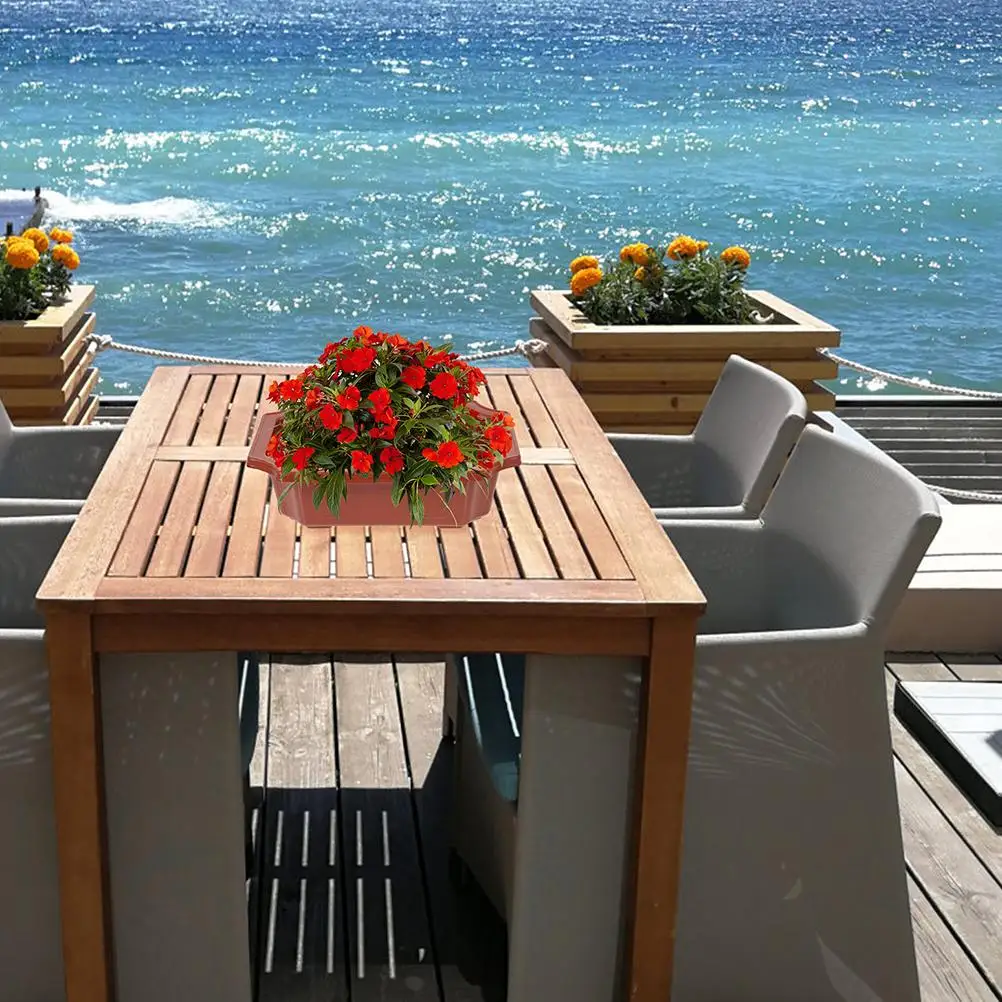 5 PCS Container Bonsai Pot Plants Rectangular Planter Plastic Drainage Holes Flowerpot