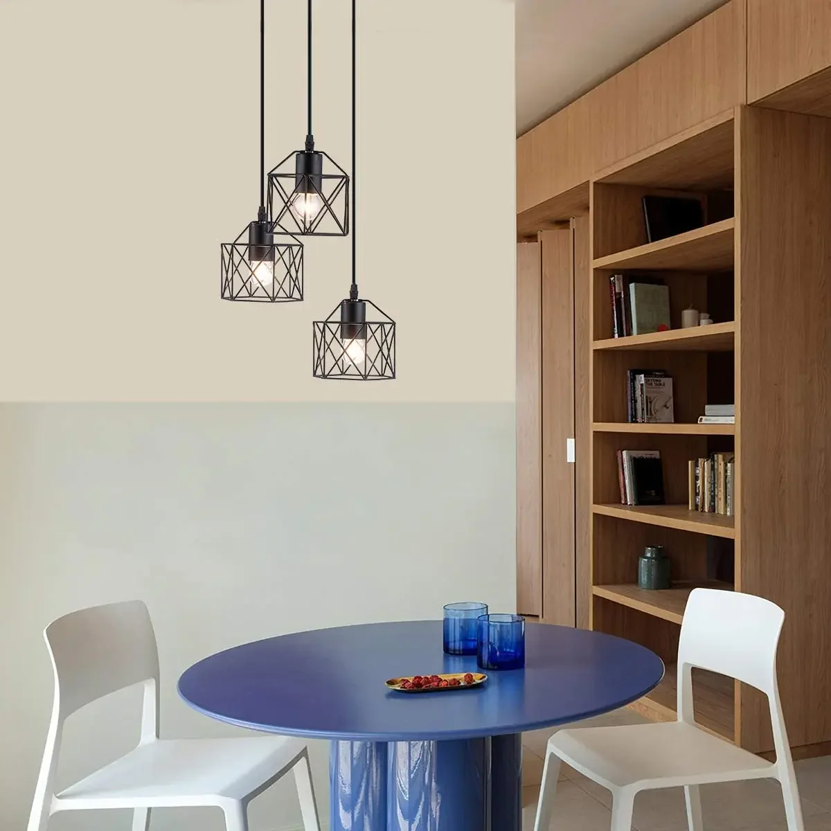 

Nordic Modern Simple Iron Industrial Black Kitchen Pendant Lamp Hanging Lamp Vintage Chandelier for Living Room Dinning