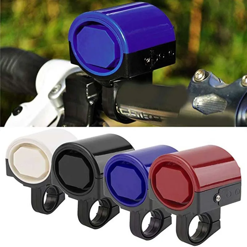 Electronic Cycling Bicycle Handlebar Bike Bell Horn Sound Loud Alarm Bicycle Accessory Outdoor Protective Bell Rings