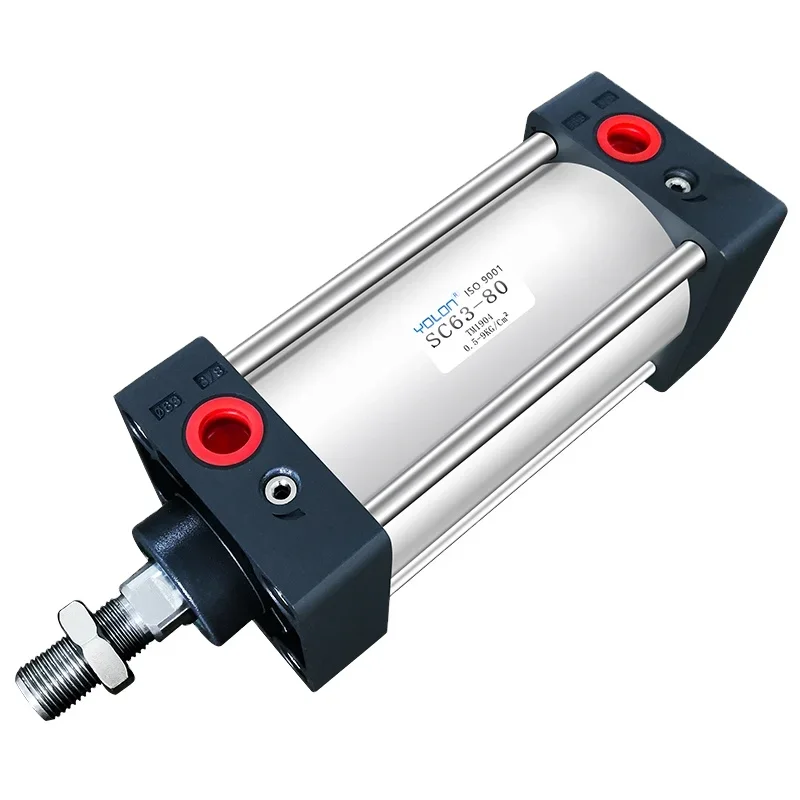 

China Suppliers' SC Series Double Action Pneumatic Air Cylinders Standard Piston for Hotels Farms Industries PLC Core Components