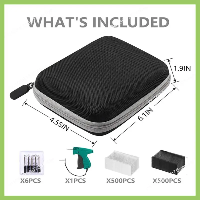 Y19A Tagginggun untuk Pakaian dengan Casing Keras, 500 Hitam & 500 Putih 2In Pengencang Duri, 6 Jarum, Tagging Gun untuk Ritel Standar