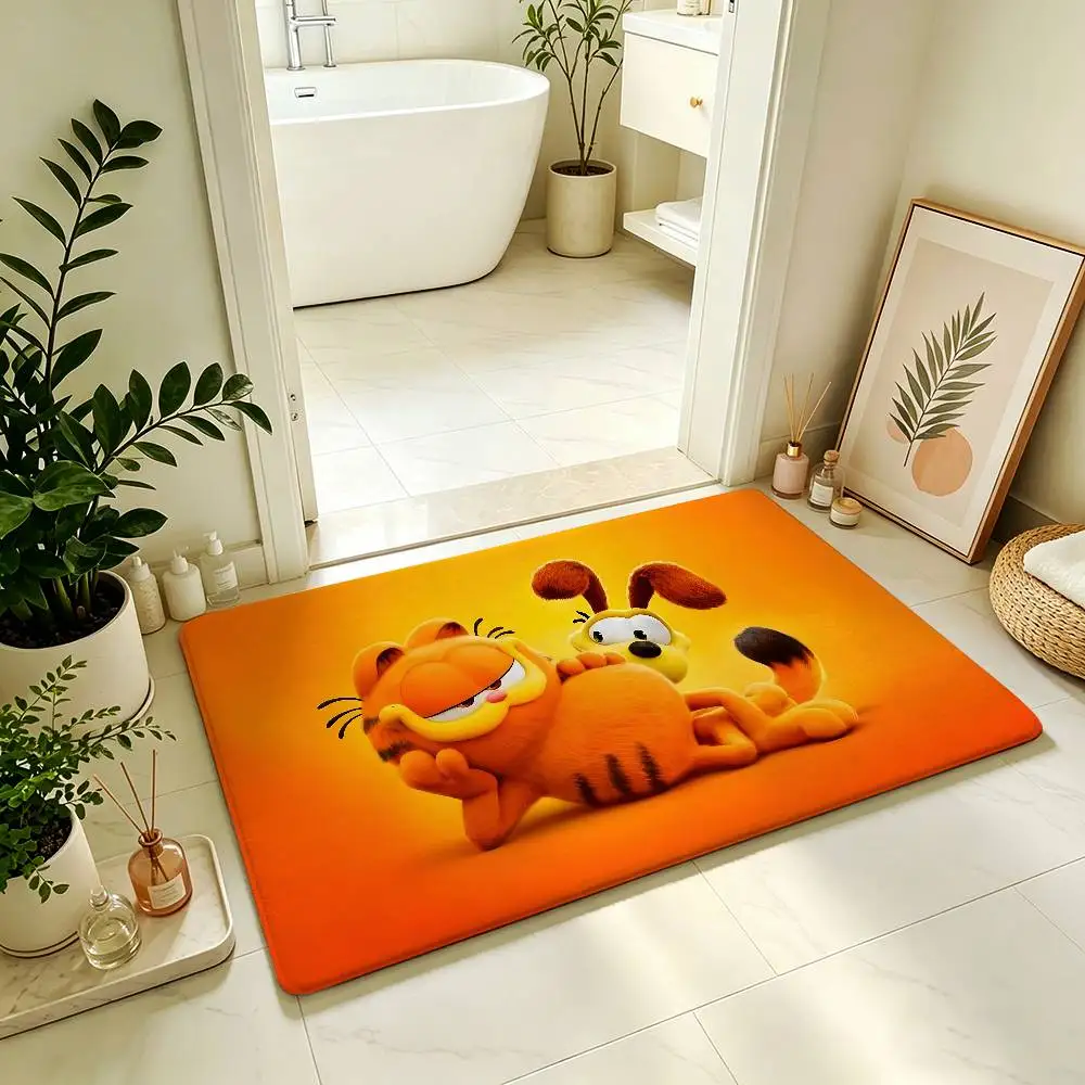 Anime-G-garfieldS Kawaii Carpet Bathroom Anti-slip Mat Door Mat Home Decoration Mat Entrance Door Mat Scratch-resistant Door Mat