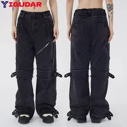 Men's Y2K Clothes Jeans men Clothing Cargo Pant Wide Leg Denim Pants Streetwear Baggy Jeans Straight Trousers men pantalon homme