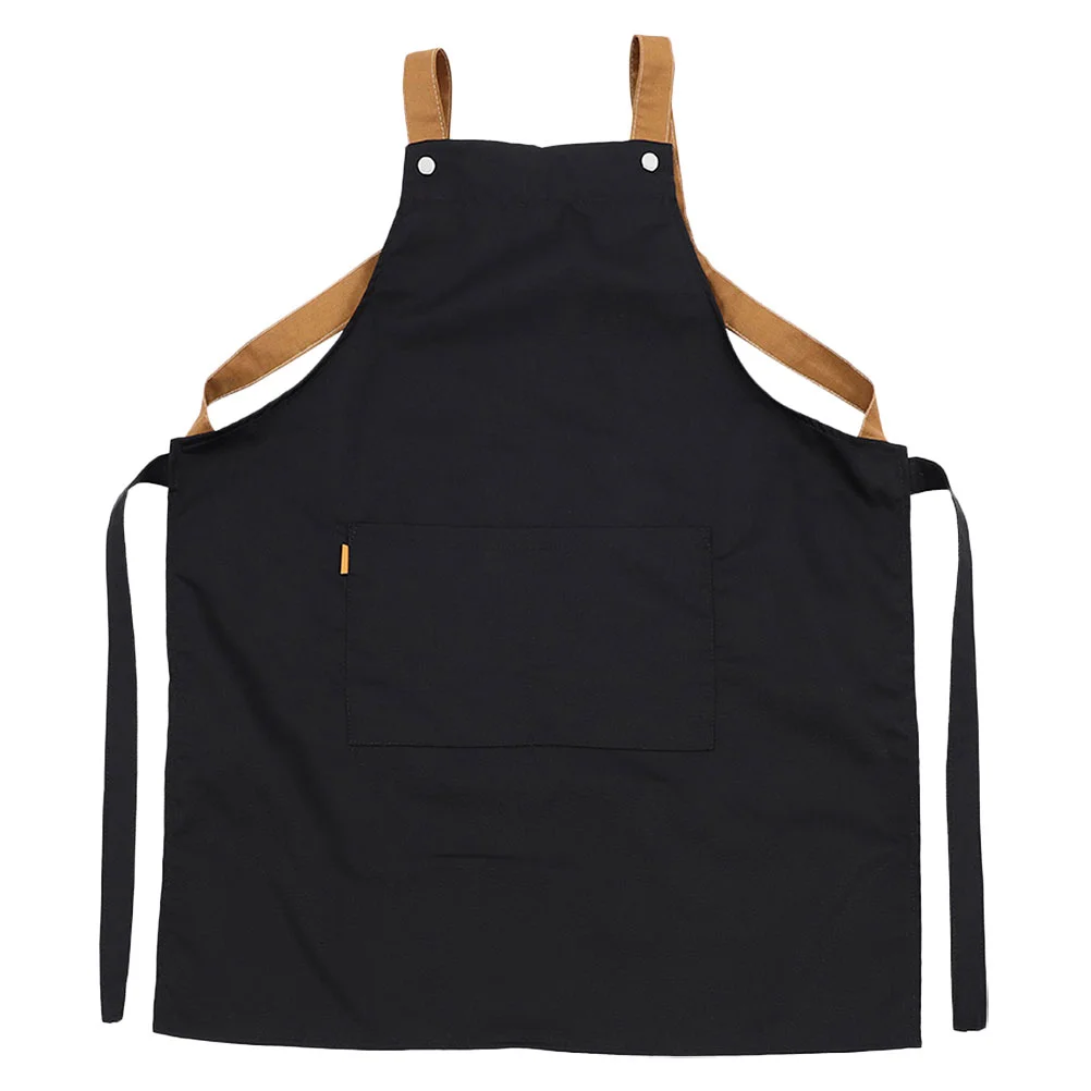 

Apron Canvas Aprons Household Black Baking Accessory Cooking Cafe Shop Home Multifunction Florist