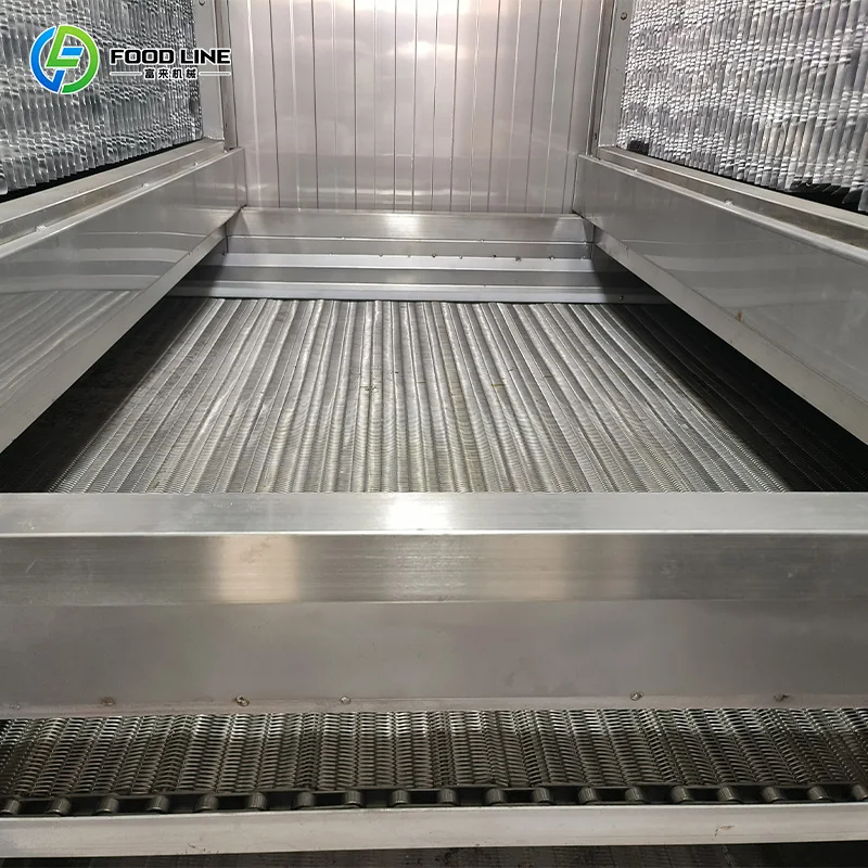 Automatic IQF Blast Tunnel Freezer 500 Kg Quick Freezing Machine for Corn Kernels Bean Particles Industrial Food Processing