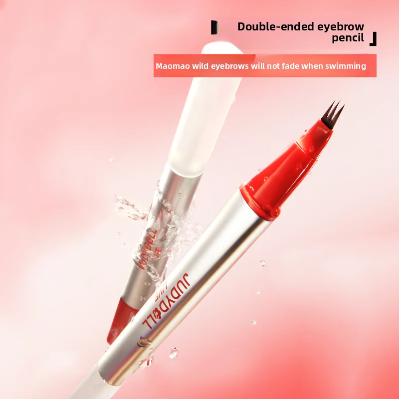 Judydoll Trident Water Eyebrow Pen Waterproof Durable Wild Eyebrow Brown Eye Brown Makeup Eyebrow Pencil Stays on All Day