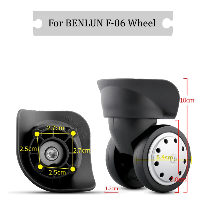 

For BENLUN F-06 Universal Wheel Replacement Suitcase Silent Smooth Shock Absorbing Durable Convenient Accessories Caster Wheels