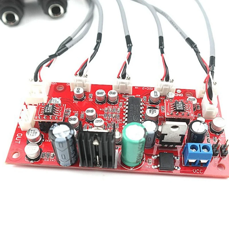 2X DC 12V 24V PT2399 Digital Microphone Audio Amplifier Board Karaoke Plate Reverb Preamplifier Reverberator OP275 Amp