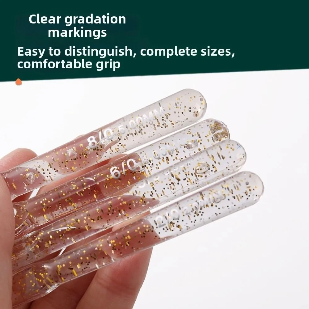 7PCS Aluminum Crochet Hooks Set 2.0-5.0mm Colorful Clear Handles DIY Knitting Tools Single-headed Hand-made Knitting Crochet