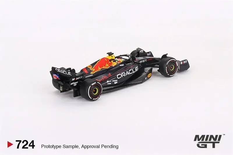 **Przedszamówienie** MINI GT Opakowanie blistrowe 1:64 Oracle RB Racing RB19 # 1 Max / # Odlewany model samochodu Sergio 2023 F1