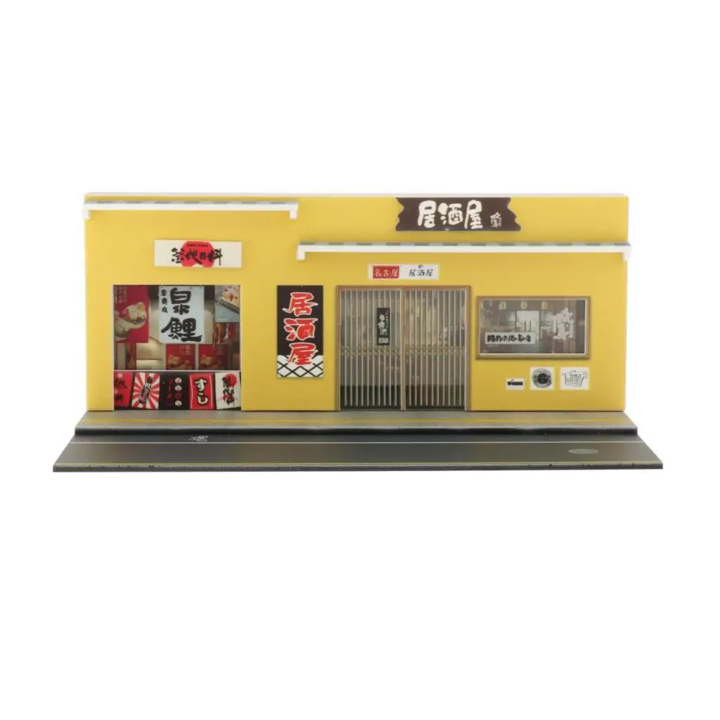

1/64 Scenery Diorama Parking Lot, Photo Props Background with Light for Gifts