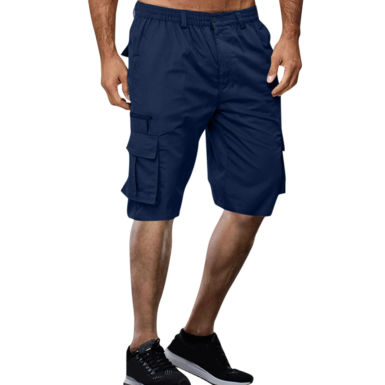 Viser de sport décontractés à grande poche pour hommes, pantalons cargo pour hommes, panneaux de cargo, S-3xl de taille fjPlus