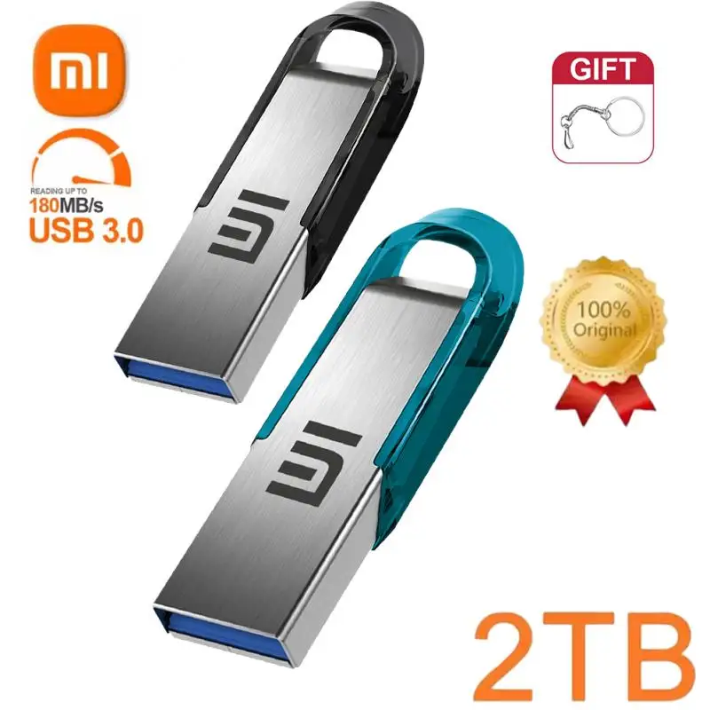 Оригинальный флеш-накопитель Xiaomi Pen Drive 2 ТБ, USB 3,0, металлический флеш-накопитель большой емкости 1 ТБ, высокоскоростной переносной накопитель, Водонепроницаемый U-диск памяти