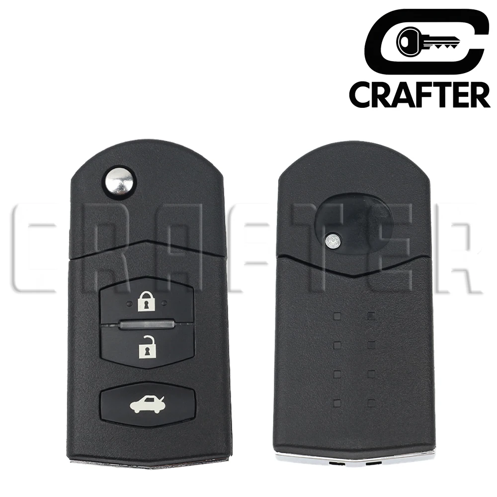 キークラフター SKE126-01 433MHz チップID 4D63 フリップリモートカーキー SKE126-A1 マツダ2 3 5 6 三菱システム対応