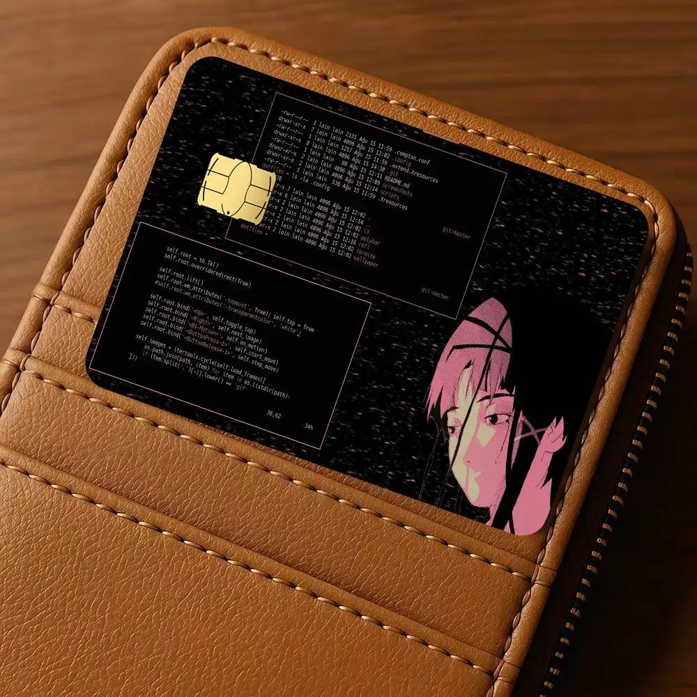 Serial Experiments Lain Anime   Credit Card Debit Card Waterproof Sticker Bank Bus Card Protective Film Sticker