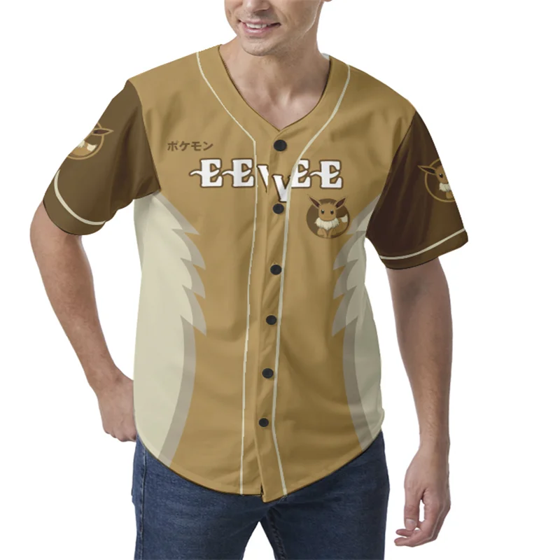 

2024 summer new cross-border European and American 3D printed loose men's short-sleeved baseball shirt