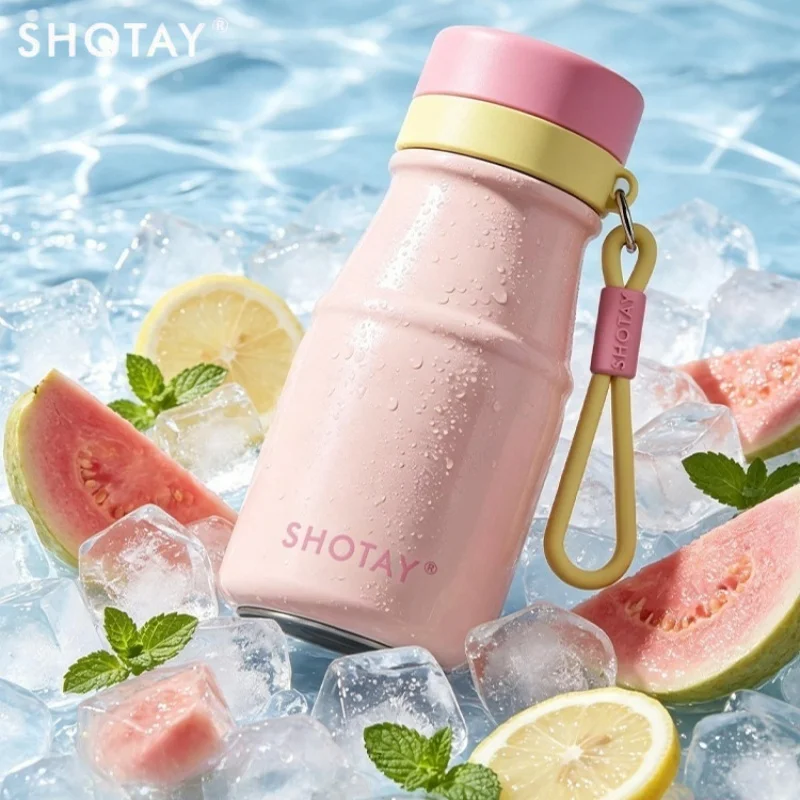 Macaron Color Thermos Cup 300ml/420ml Mini Pocket Water Bottle 316L Stainless Steel Coffee Milk Insulation Cup For Kids Girls