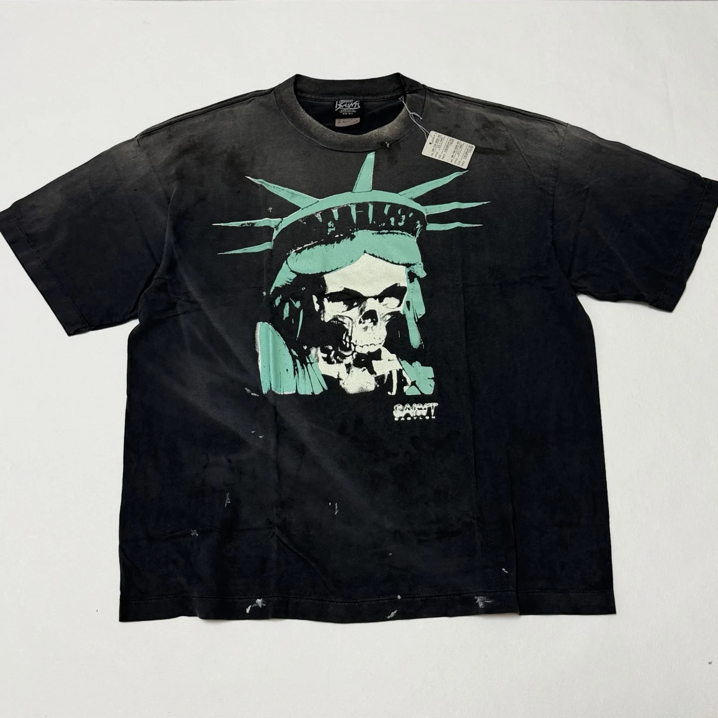 2026ss Saint Skull Statue of Liberty 666 Printed Women Men T shirts tees Top Quality Men Casual Cotton T shirt