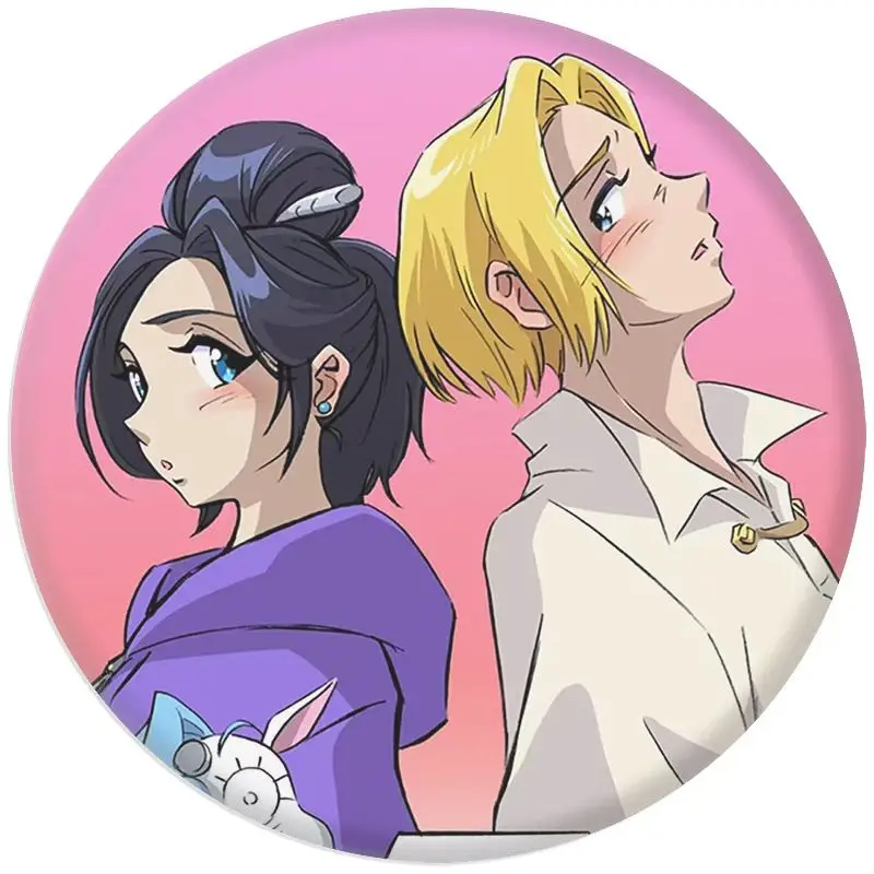 58 مللي متر أنيمي ZENSHU Haruko هيروس لوك تأثيري حلي شارة دبوس SPTE صفيح بروش الدعامة #6