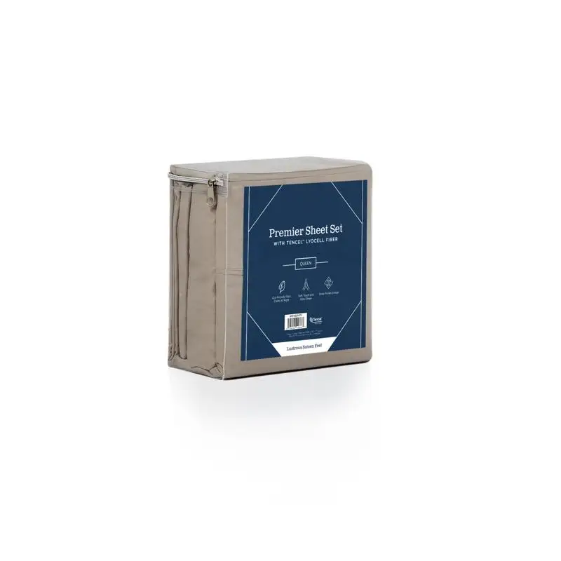 

Split California King Tencel Sheet Set in Slate Color for a Luxurious Sleep Experience