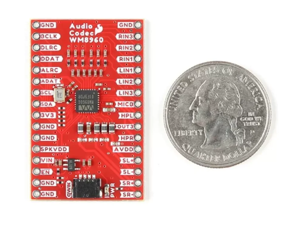SparkFun BOB-21250 Audio Codec Breakout Board - WM8960 Qwiic Interface for Easy Audio Applications