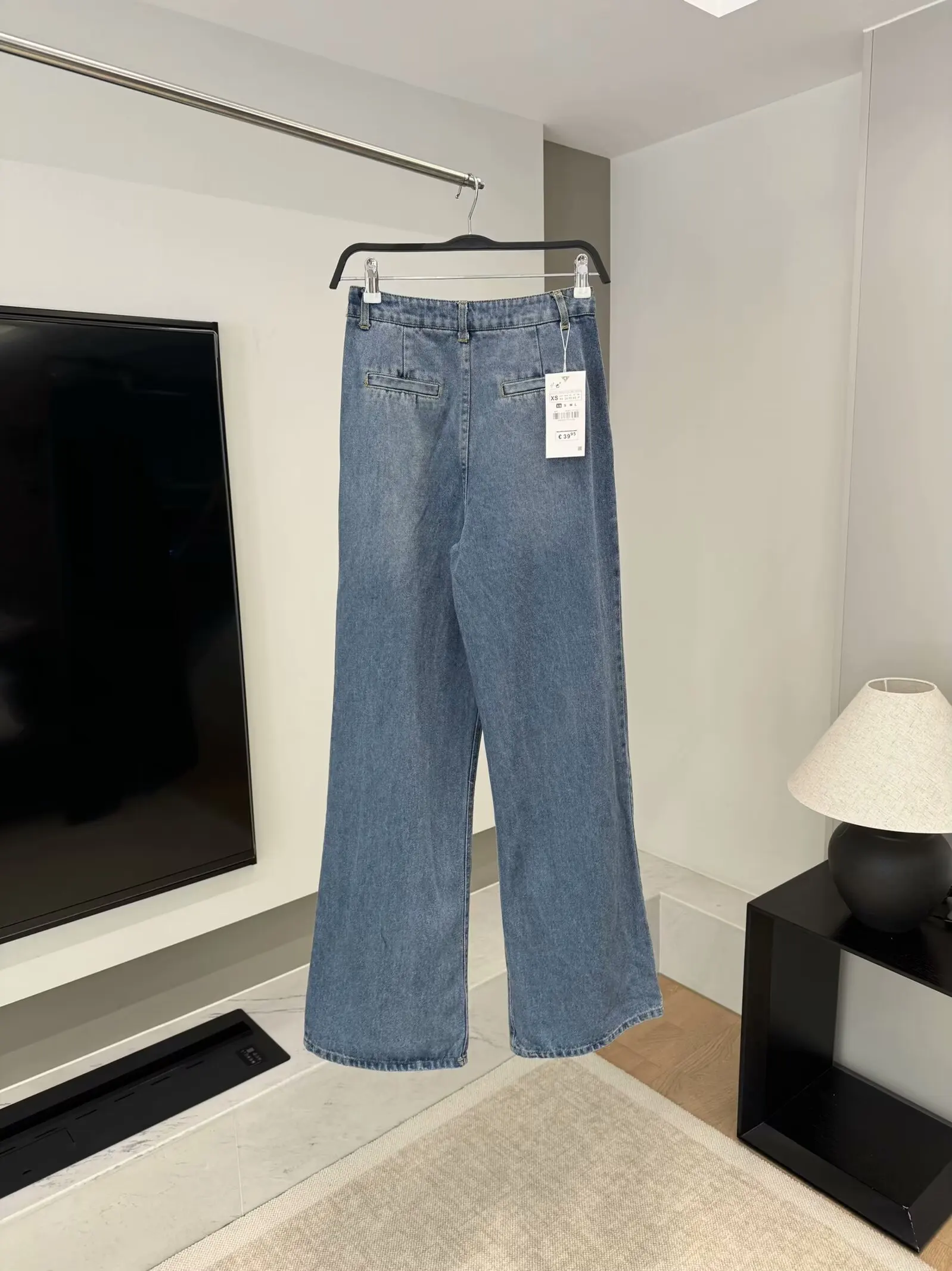 Damskie 2024 nowe modne luźne boczne kieszenie na co dzień wszechstronne plisowane dżinsy retro z wysokim stanem zamek błyskawiczny damskie spodnie dżinsowe Mujer