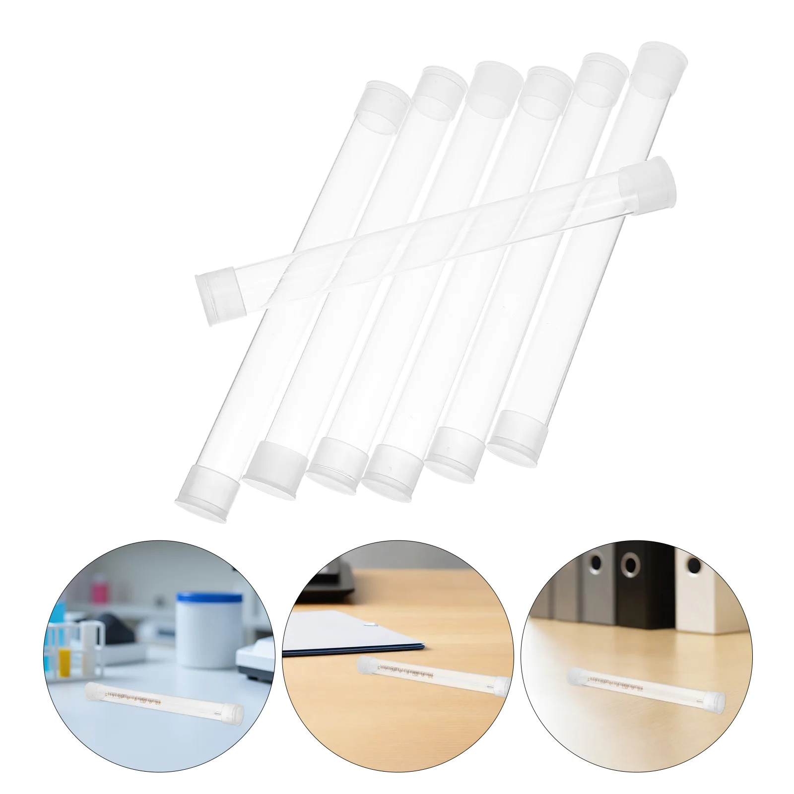 

10pcs Thermometer Storage Tube: Clear Portable Protective Case For Thermometers Waterproof Dustproof Travel Organizer For Home