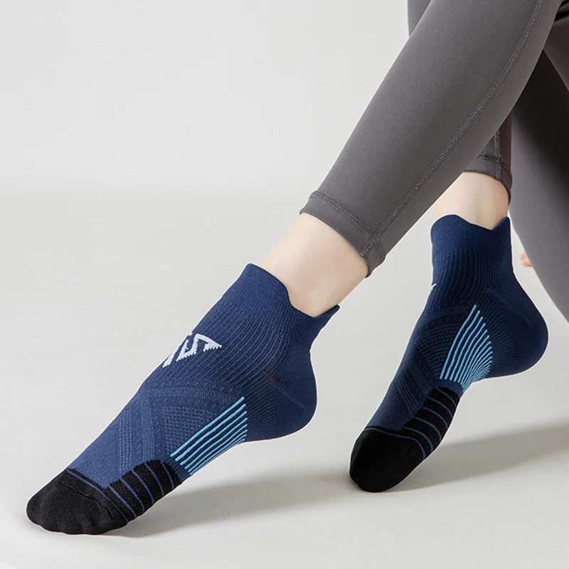 Chaussettes de compression respirantes pour hommes et femmes, chaussettes de sport, chaussettes de basket-ball, chaussettes de cyclisme, chaussettes de course, chaussettes tubulaires à haute élasticité, lot de 3 paires