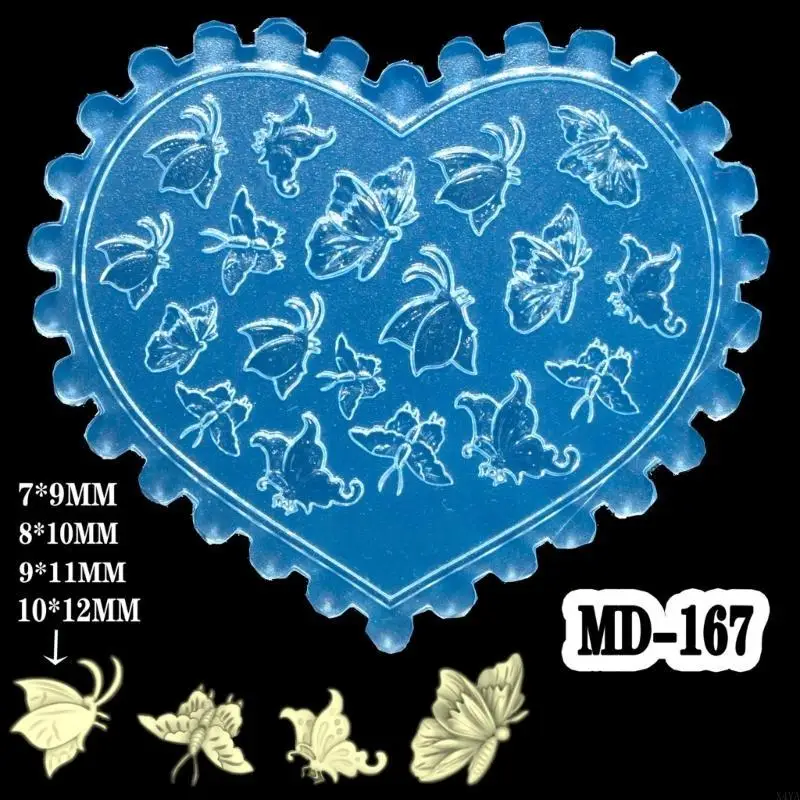 X4YA إكسسوارات فنية صغيرة قوالب زهرة موضوع تصميم الأظافر قوالب تزيين الأظافر لتصاميم مانيكير حساسة #5