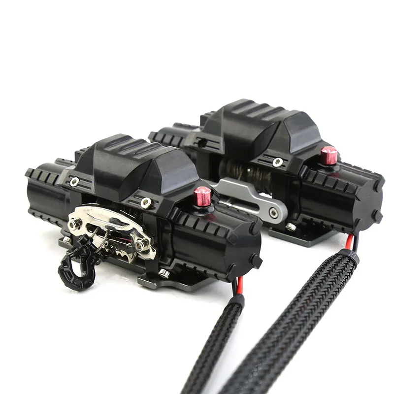 

1PCS Dual Motor Metal Simulated Winch for 1/8 1/10 RC Crawler Car Axial SCX10 TRX4 RC4WD D90 KM2 Redcat YK4082 Upgrade Parts