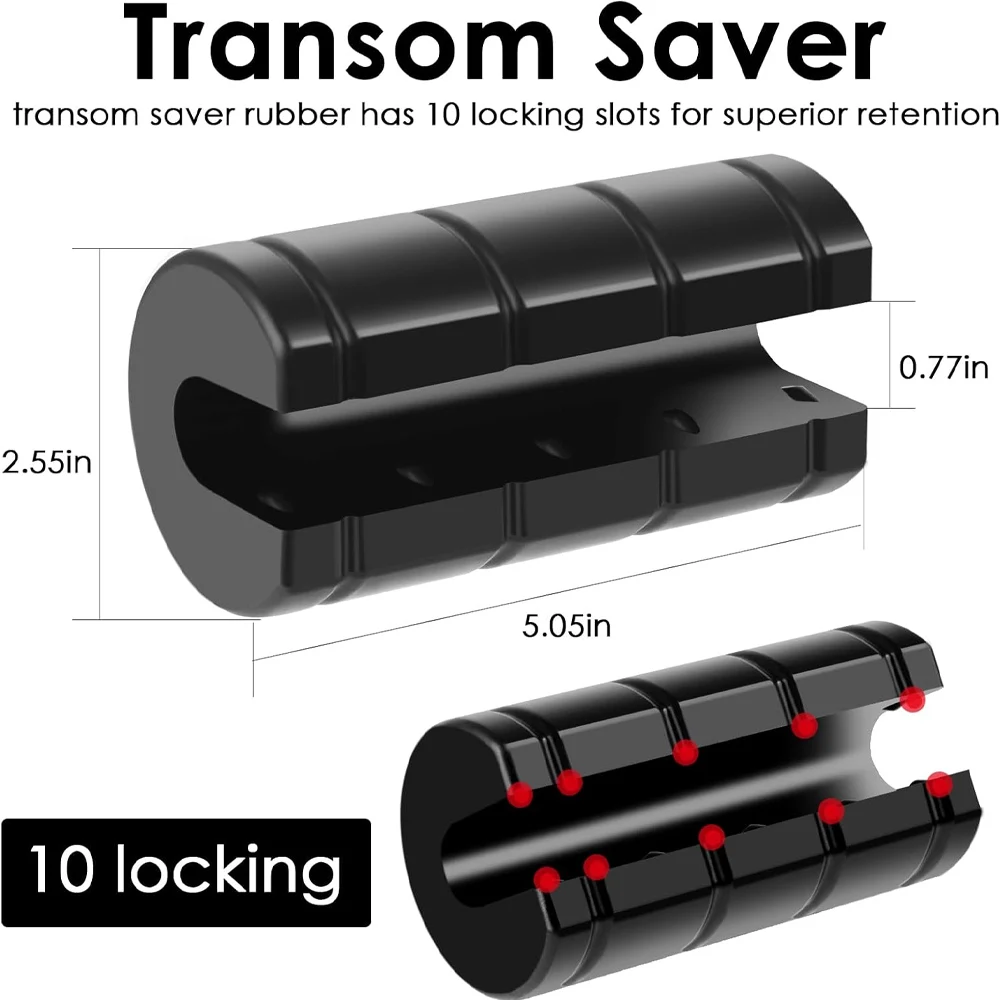 Shockproof Wedge Transom Saver Motor Compatible with Most Motor Single Ram Trim/Tilt System Outboard Motor Support forTrailering