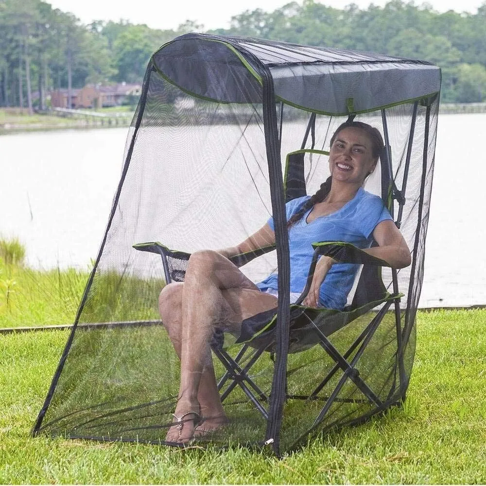 

Outdoor Swing Patio Canopy Chair with Insect Netting Light Blocking Mosquito Protection for Garden Deck Modern Gauze Seating