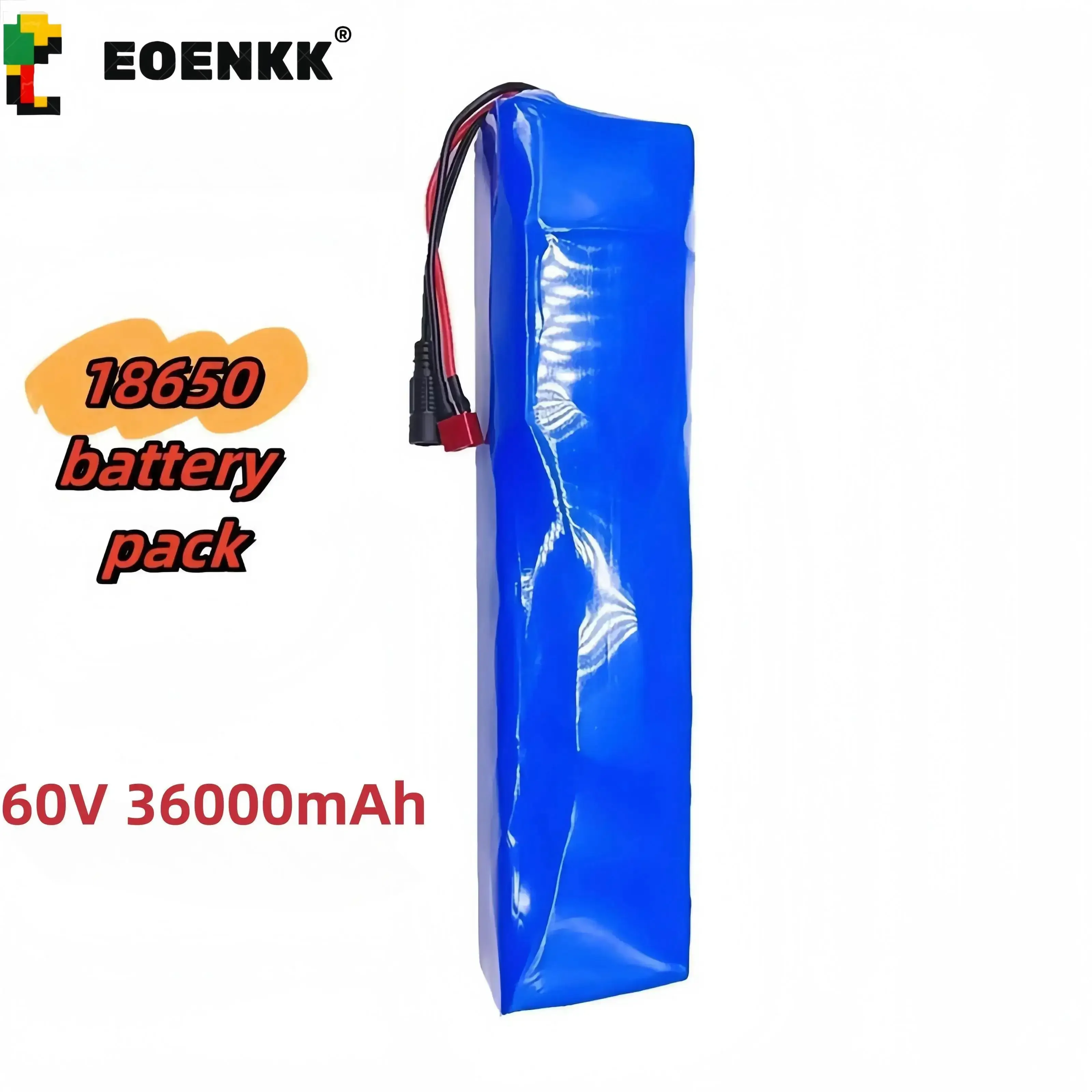 EOENKK 60V 16S2P 36000mah 18650 Lithium Ion Battery Pack 67.2V for Electric Bike Scooter Scooter Kids Car Built In 1000 Watt Bms