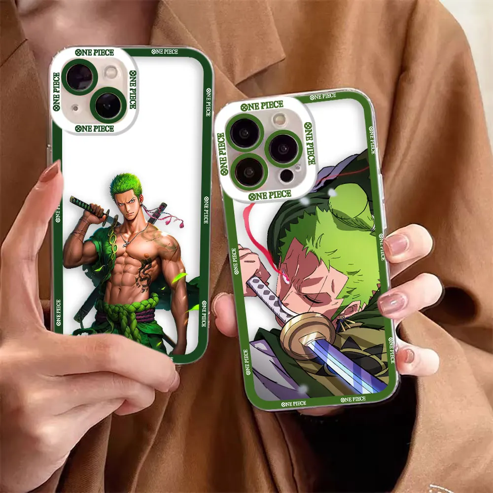Anime One P-Piece Zoro Clear Phone Case For Redmi K40 K60 15C 14C 13C 13 12 12C 10 10C 10A 9 9C 9A 8 7 A1 A2 A3 A5 PLUS Cover