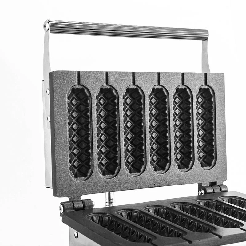 

Hot Dog Waffle Maker Machine 6PCS Non-stick Crispy Muffin Baking Machine Kitchen Appliances Stainless Steel Electric Food Baker