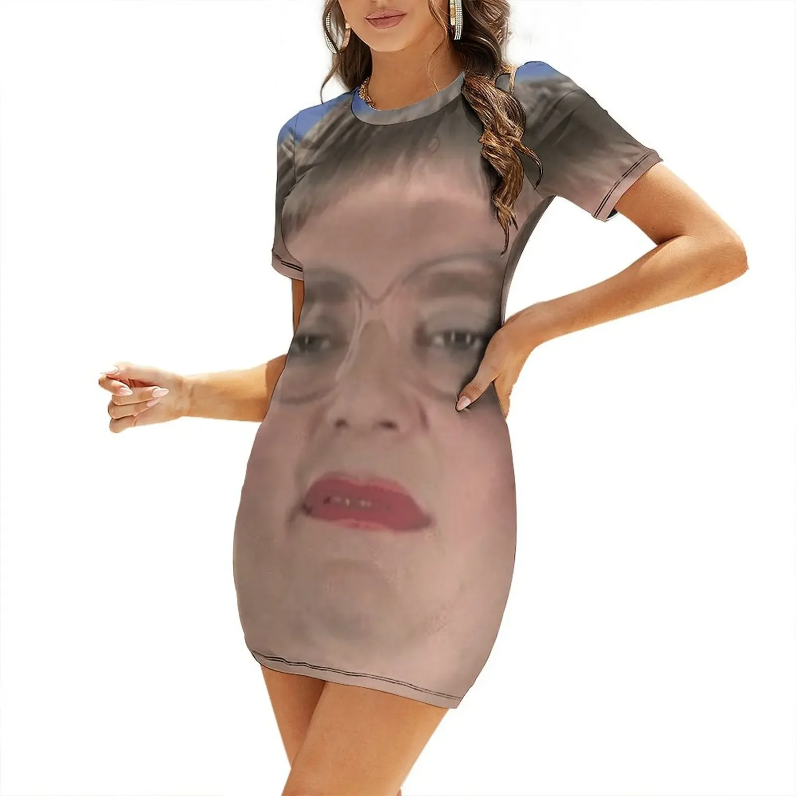 

tim and eric news Short-Sleeved Dress wedding guest dress 2025 Women's clothing evening dress women