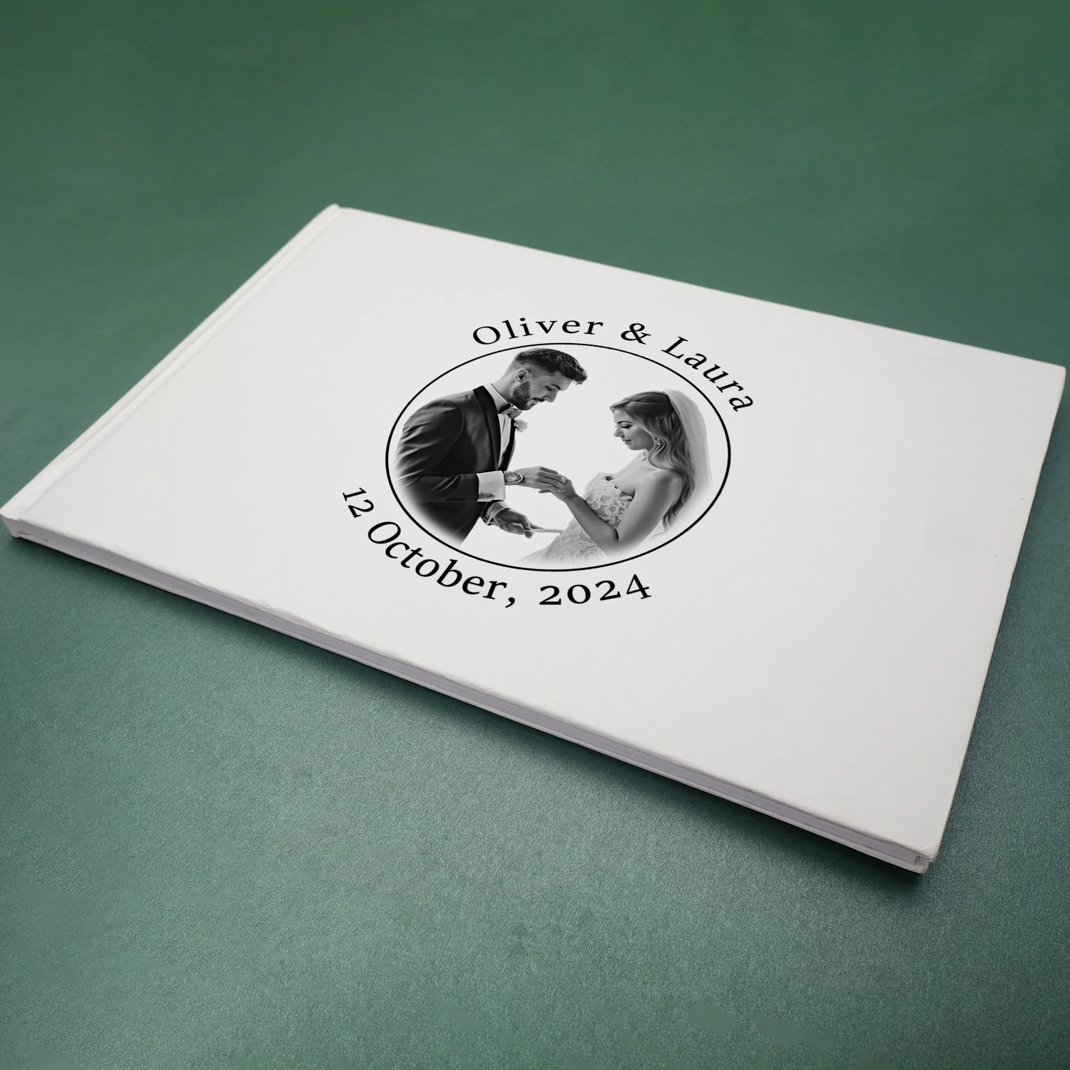 دفتر ضيوف زفاف شخصي ، استقبال ، ألبوم مخصص للأسماء والصور ، سجل الزوار الأبيض ، هدايا للزوجين #4