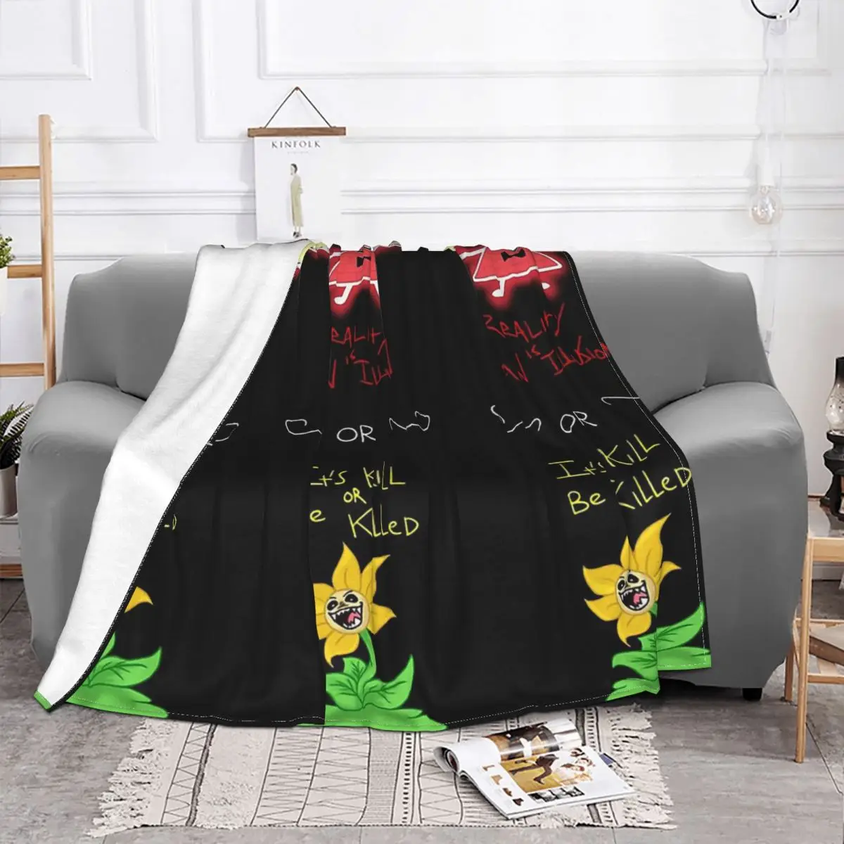 Undertale Frisk Flowey Toriel Sans Papyrus Blanket Flannel Decoration Lesser Of 2 Evils Portable Home Bedspread