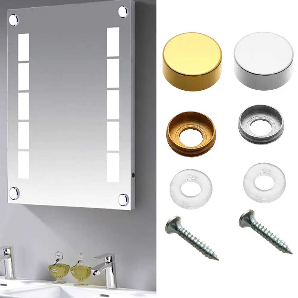 

Advertising Screws Nails Stainless Steel Mirror Fixing Nails Mirror Fasteners Screws Decorative Cap Decoration Screw Covers