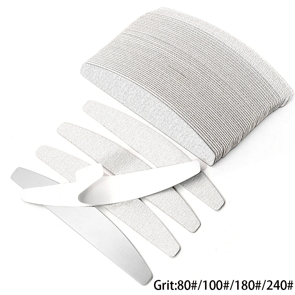 

Набор из 50 штук: наждачная бумага и стальные пилки для маникюра и педикюра, двусторонние, отрывные, прочные, аксессуары для гель-лака