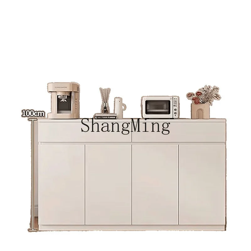 

CL Sideboard Cabinet Wall-Mounted Integrated Storage Kitchen Cupboard Home Balcony Cream Style Living Room Tea Cabinet