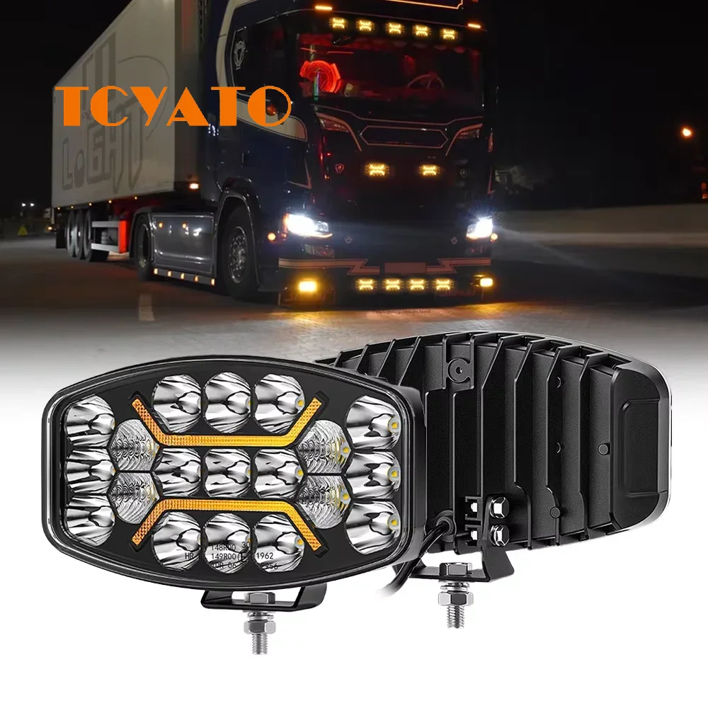

TCYATO 10-inch elliptical automotive led work light, truck, cargo, off-road vehicle spotlight modified 24v headlight